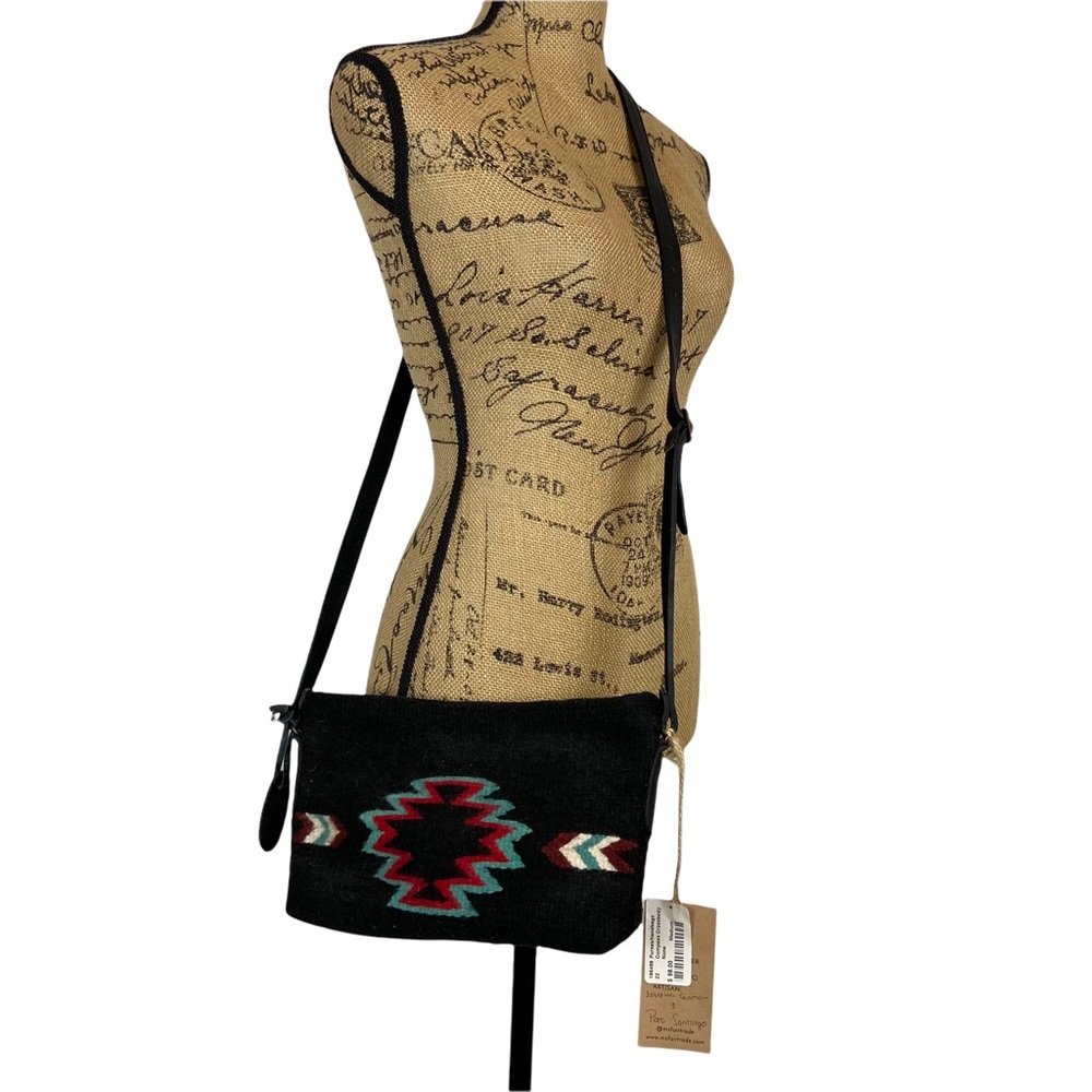 MZ Fair Trade Wool Compass Crossbody Purse